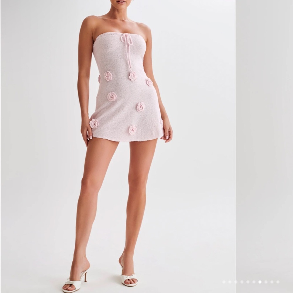 Meshki Connelly Strapless Knit Mini Dress - fairy floss Pink-S